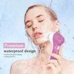 COSLUS Facial Cleansing Brush Silicone Face Scrubber: 2 in1 FBS-D Electric Exfoliating Device Waterproof Deep Cleaning Exfoliation Rotating Spa Machine - Electronic Skincare Wash Spinning System - Image 6