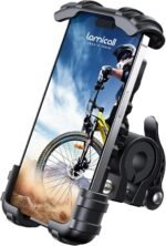 Lamicall Bike Phone Holder, Motorcycle Mount - Motorcycle Phone Holder, Handlebar Cell Phone Clamp, E-Bike Scooter Phone Clip for iPhone 17 Air Pro Max, 16 15 Plus, S20, 4.7 to 6.8" Smartphones - Image 2