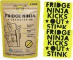 Fridge Ninja Compact Fridge Deodorizer (2 Pack) - More Effective Than Baking Soda - Compact Size Refrigerator Deodorizer Made of Activated Carbon - Image 2