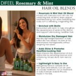 Difeel Rosemary and Mint Hair Oil Blend with Biotin 8 oz. - Made with Natural Mint & Rosemary Oil for Hair Growth - Image 7