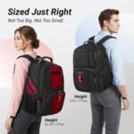 YOREPEK Large Laptop Backpack for Men, Heavy Duty Travel Backpack Carry On Flight Approved, 17 Inch College Work Bookbag, Water Resistant Business Backpack for Men Women, mochilas para hombres - Image 9