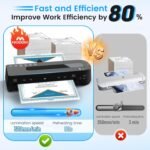 9 Inch Laminator Machine Hot & Cold with 20 Laminating Sheets and Trimmer | A4 Laminating Machine for Office, School, Business and Home - Image 4