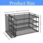 gianotter 4-Tier Paper Organizer With Magazine Holder, Desk Organizers and Accessories, Desk Accessories & Workspace Organizers, File Organizer for Office Supplies Storag (Black, 4-Tier) - Image 6