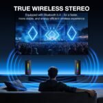 Portable Bluetooth Speaker Wireless, 40W Super Bass with Smart Display, IP67 Waterproof, 40H Playtime, RGB Colorful Lights, Bluetooth 5.4, for Home Party Outdoor Travel Beach Gift - Image 5