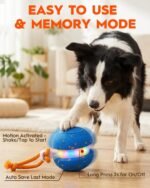 Xeuch Interactive Dog Toys, Automatic Irregular Moving and Rolling Dog Ball with 2 Speed Modes, E-TPU Material, Motion Activated Pet Toys with Rope for Dogs Puppies, Dog Stimulation Toy (Blue) - Image 6