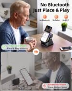 Induction Speaker 5-in-1 Wireless Bluetooth Audio for iPhone Android | No Pairing Needed, Adjustable Stand, RGB Light, Louder Sound, Emergency Phone Charging, Cool Tech Gift for Men, Women & Teens - Image 4