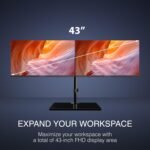 Packard Bell airFrame Dual Monitor Workstation – Two 21.5" Full HD Screens, VESA Mount, 1920x1080, 75Hz, Tilt Adjustable, HDMI/VGA, Slim Bezel – Ideal for Home, Office, Productivity & Light Gaming - Image 3