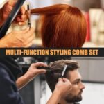 Professional Hair Comb Set 6-Piece – Barber & Salon Hair Cutting and Styling Combs Kit – Fine & Wide Tooth, Rat Tail & Sectioning Hairdressing Combs for All Hair Types - Image 5