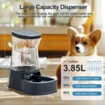 Gardner Pet Automatic Dog Water Dispenser Gravity Stainless Steel Water Waterer Feeder, 100% BPA-Free Large Capacity Water Feeding Bowls for Medium & Large-Sized Dogs Cats Other Pets -(1 Gallon) - Image 3