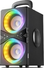 YIER Party Bluetooth Speaker:80W Peak Large Stereo Sound for Outdoor,Deep Bass,TWS,Loud with Lights,Portabe Wireless Big Speakers with Long Playtime,House,Projector,Movie - Image 2