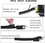 N NOROCME 192 PCS Cable Management Kit 4 Wire Organizer Sleeve,11 Cable Holder,35Cord Clips 10+2 Roll Cable Organizer Straps and 100 Fastening Cable Ties for Computer TV Under Desk, black,clear - Image 6