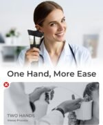 KAUGIC Manual Ear Wax Cleaner – Safe, Comfortable & Easy to Use Seamless One-Hand Operation, Black | Gentle Ear Irrigation Tool, Effortless Hand-Controlled Flow, Soft Silicone Tips, Comfortable Ergonomic Grip, FSA - HSA - Image 3