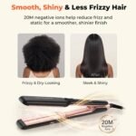 HITTIONA 1.75” Wide Ceramic Hair Straightener for Long Hair, Fast Styling | Infrared Ionic Flat Iron With Sonic Vibration Anti-Frizz Styling, 5s Fast Heat-Up For Leave Silky Smooth Look - Image 4