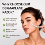 Professional Dermaplane Razor for Women Face, Reusable Metal Dermaplaning Tool with 12 Blades, Premium Face Razor and Eyebrow Razor, Facial Hair Remover & Peach Fuzz Remover (Silver) - Image 6