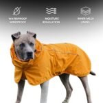 Spark Paws Dog Raincoat, Waterproof Windproof Rain Jacket, for Small Medium Large Extra Large Dogs, Reflective Breathable Full-Body Coverage Dry Suit - Mustard Yellow - 3XL - Image 4