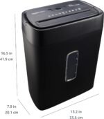 Amazon Basics 12-Sheet Cross-Cut Paper and Credit Card Shredder with Overheat Protection, Black (New Model) - Image 6
