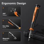 JOREST Small Precision Screwdriver Set with Torx Triwing Phillips, Mini Repair Tool Kit for Macbook, Computer, Laptop, PC, iPhone, PS5, Xbox, Switch, Glasses, Watch, Ring Doorbell, Electronics - Image 3