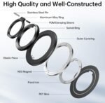 SYNCWIRE for MagSafe Phone Grip, Magnetic Phone Ring Holder Stand Kickstand | 360° Rotation, Double-Sided Magnet, Cell Phone Grip Finger Holder, for iPhone 17 16 15 14 13 12 Pro Max, MagSafe Accessories - Image 10