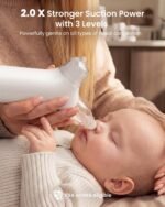 GROWNSY SniffEase Spa 3-in-1 Nasal Aspirator for Baby – Spray, Suction & Mist, Hospital-Grade Powerful Electric Nose Suction with Soothing Light & Music, Larger Chamber (Grey) - Image 4