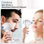 UMICKOO 3 in 1 Facial Cleansing Brush & Blackhead Remover, Rechargeable Face Scrubber with LCD Screen, IPX7 Waterproof, Deep Pore Cleaning, Exfoliating & Massaging for All Skin Types - Image 4