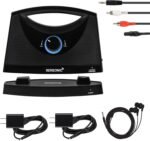 SEREONIC PRO Portable Wireless TV Speakers for Smart TV Without The Blaring Volume, Ideal for Elderly and Hard of Hearing with Extra Earbuds and Power Adapter - 100ft Range (Black) - Image 2