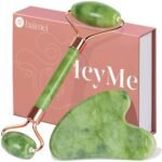 BAIMEI IcyMe Gua Sha & Jade Roller Set for Facial Sculpting and Relaxation | Cooling Face Roller & Guasha Tool for Face Depuffing & Jawline Definition, Beauty Skin Care Tool Gifts for Women–Green - Image 2