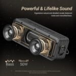 BOGASING G4 Portable Bluetooth Speaker with 50W Full-Bodied Sound | Punchy Deep Bass, 3 EQ Modes, TWS, IPX7 Waterproof, Up to 24H Playtime, Bluetooth 5.3, TF Card, AUX & USB-C Audio Playback - Image 3