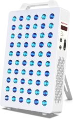 Blue/Yellow Light Therapy, 450/480/590nm 3 Wavelengths Blue Yellow Light Device with 60 Dual Chip Clinical Grade LEDs, Remote Control, Timer for Face, Body, Improve Skin, BO-300 (White) - Image 2