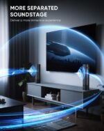 Saiyin 24" Sound Bar, Center-Channel Surround Soundbar System for Smart TV | Detachable Design, Supports TV-ARC/Optical, AUX/Bluetooth 5.3 Input, Compatible with Fire TV Remote, Wall-mountable - Image 3
