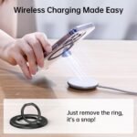 SYNCWIRE for MagSafe Phone Grip, Magnetic Phone Ring Holder Stand Kickstand | 360° Rotation, Double-Sided Magnet, Cell Phone Grip Finger Holder, for iPhone 17 16 15 14 13 12 Pro Max, MagSafe Accessories - Image 8
