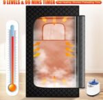 Upgraded Portable Sauna for Home，Relaxation, Steam Sauna for Home with Steamer, Remote Control, Folding Chair, 9 Levels - Image 3