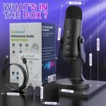 ZealSound Podcast Microphone for PC, Noise Cancellation USB Mic with Gain, Volume Adjustment & Mute Button, Monitoring & Echo, for YouTube, TikTok, Podcasting, Streaming, iPhone, iPad, Android, Mac - Image 10