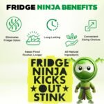 Fridge Ninja Compact Fridge Deodorizer (2 Pack) - More Effective Than Baking Soda - Compact Size Refrigerator Deodorizer Made of Activated Carbon - Image 9