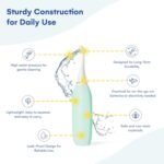 HappyPo The Original Portable Bidet - 300ml Peri Bottle for Moms, Women, and Anyone on The Go - Easy-Bidet 2.0 for Postpartum Care, Travel, Personal Hygiene - Poop Cleaning and Feminine Care (Mint) - Image 5