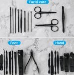 MINKINH Manicure Set Professional Nail Clipper Kit-26 Pieces, Brown | Stainless Steel Manicure Kit, Nail Care Tools with Travel Case for Men & Women, Hand & Foot Care, Gift for Family & Friends - Image 4