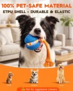 Xeuch Interactive Dog Toys, Automatic Irregular Moving and Rolling Dog Ball with 2 Speed Modes, E-TPU Material, Motion Activated Pet Toys with Rope for Dogs Puppies, Dog Stimulation Toy (Blue) - Image 8