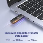 JOIOT 128GB USB C Flash Drive Dual USB 3.0 Flash Drive Type C + USB A Portable Type-C Flash Drive 2-in-1 USB-C Thumb Drive for Smartphone Tablet Computer Mac iPhone 15 Black - Image 4