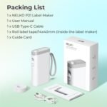 Nelko P21 Label Maker Machine with Tape, Bluetooth Label Printer, White | Creative App & Multiple Templates, Inkless Printing, Built-in Cutter, Ideal for School, Teacher Supplies, Office, and Home - Image 8