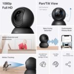 Tapo 1080p Pan/Tilt Security Camera for Baby Monitor, Pet Camera, C201 | Motion Detection, 2-Way Audio, Night Vision, Cloud & SD Card Storage, Works with Alexa & Google Home, Black - Image 3