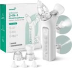 GROWNSY SniffEase Spa 3-in-1 Nasal Aspirator for Baby – Spray, Suction & Mist, Hospital-Grade Powerful Electric Nose Suction with Soothing Light & Music, Larger Chamber (Grey) - Image 2