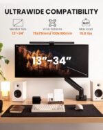 ErGear Single Monitor Arm, Fully Adjustable Monitor Mount for 13–34 Inch Screens, Fast Install Computer Monitor Stand with Tool-Free VESA Mount, Cable Management, Holds 19.8 lbs, Max VESA 100x100mm - Image 3