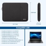 MOSISO Laptop Case 13.3 inch, 13-13.3 inch Laptop Sleeve Bag with Pocket | Compatible with MacBook Air/Pro 13/Pro 14 M5 M4 M3 M2 M1, HP Dell ASUS Lenovo, Polyester Vertical Computer Bag, Black - Image 8