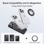 SYNCWIRE for MagSafe Phone Grip, Magnetic Phone Ring Holder Stand Kickstand | 360° Rotation, Double-Sided Magnet, Cell Phone Grip Finger Holder, for iPhone 17 16 15 14 13 12 Pro Max, MagSafe Accessories - Image 7