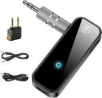 Premium Pro Bluetooth 5.4 Transmitter Receiver, AUX 3.5mm Jack Aircraft Airplane Wireless Audio Adapter for TV/Travel Flight, Airline, Gym PC, for AirPods/Headphone, Bluetooth Receiver for Car Speaker - Image 2