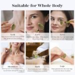 BAIMEI IcyMe Gua Sha & Jade Roller Set for Facial Sculpting and Relaxation | Cooling Face Roller & Guasha Tool for Face Depuffing & Jawline Definition, Beauty Skin Care Tool Gifts for Women–Green - Image 7