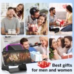 Wireless Induction Speaker 5-in-1 Bluetooth Speaker with Phone Stand,Stereo Sound, 3500mAh Rechargeable, 8 RGB Ambient Light, 360° Adjustable Holder for iPhone/Android/iPad,Gifts for Men Women (Black) - Image 10