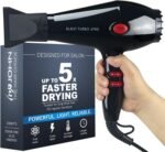 JOHN Professional Hair Blow Dryer, Fast Drying Powerful 2200W, Ionic for No Damage to Hair, Blast Turbo 6900, Black - Image 2
