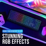 KLIM Chroma Wireless Keyboard – RGB Backlit Gaming, Rechargeable Battery, PC Keyboard, Durable & Water-Resistant, Compatible with PS4, PS5 & Mac - Black - Image 7