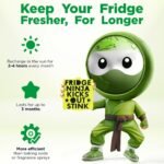 Fridge Ninja Compact Fridge Deodorizer (2 Pack) - More Effective Than Baking Soda - Compact Size Refrigerator Deodorizer Made of Activated Carbon - Image 5