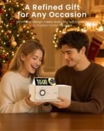 GoldJoy 7 in 1 Bluetooth Speaker Wireless Charging Station for Home Gift | Sound with Punchy Bass, Sunset Lamp & White Noise for Sleep, Smart Flip-Up LCD Display, Clock Syncs Phone's Time and Date - Image 10